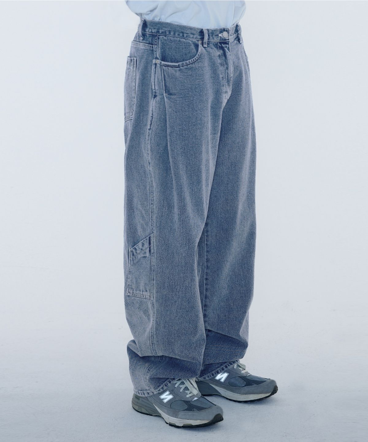 발루트(BALLUTE) CARPENTER SIDE TUCK PANTS (BLUE WASED)
