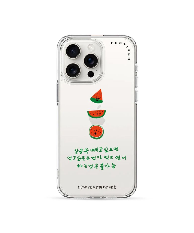 신이어마켙 수박 불가능 아이폰 클리어 케이스