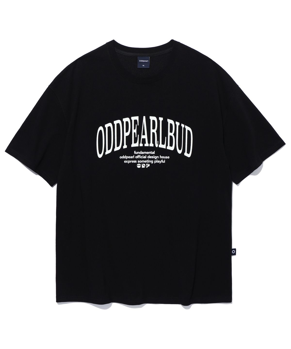 오드펄(ODDPEARL) arc logo t-shirt(black)002