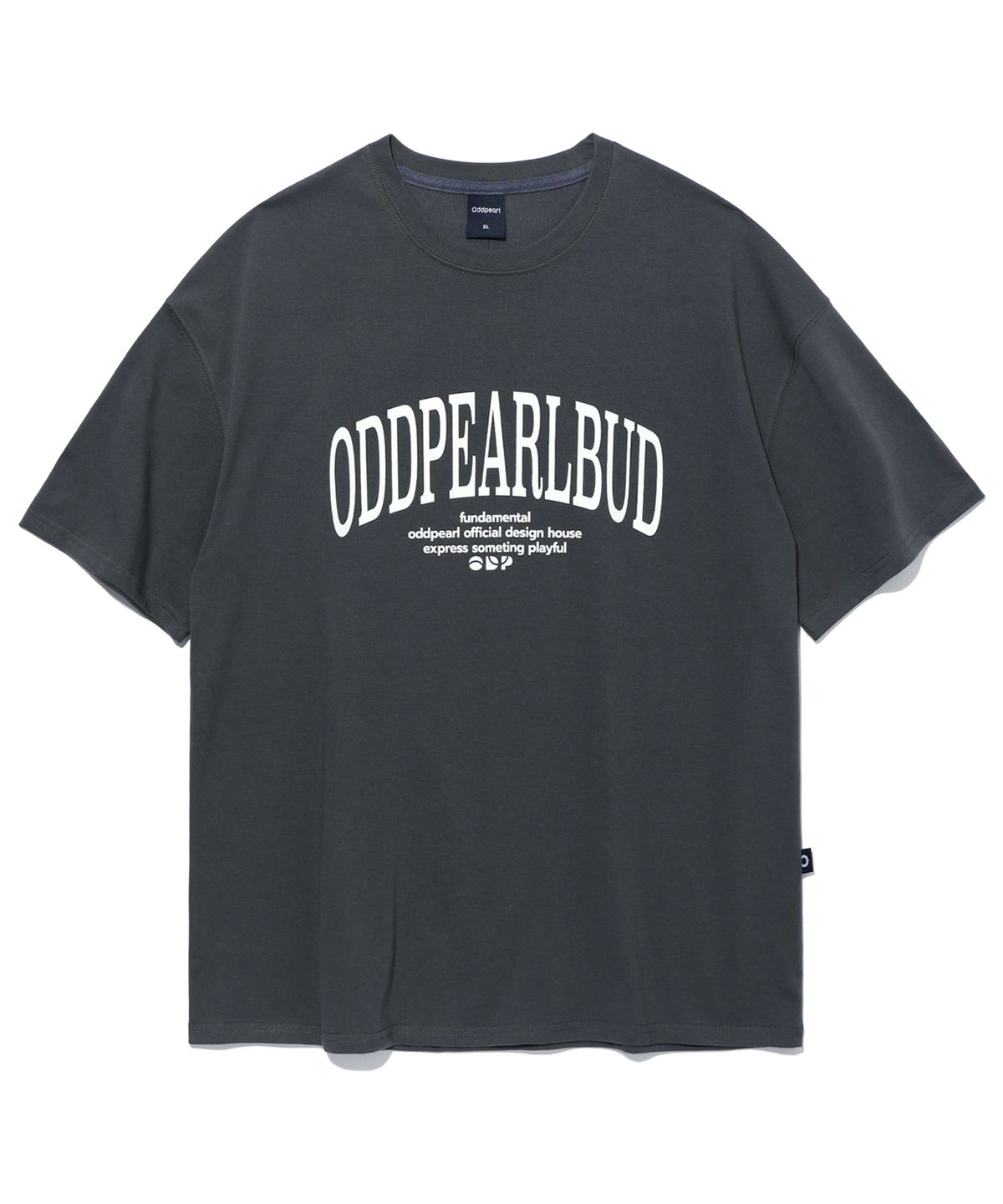 오드펄(ODDPEARL) arc logo t-shirt(Charcoal)