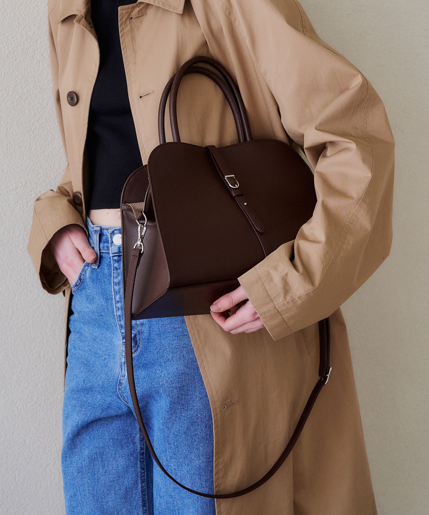 トートバッグ ^MONOROW^ Blanc Medium Burgundy Brown BLANC MEDIUM BURGUNDY BLANC MEDIUM BURGUNDY BROWN - MONOROW | 60% - Asian Fashion