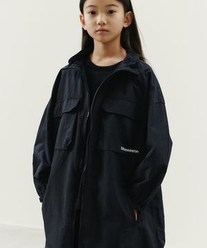 포켓 롱 윈드브레이커_블랙
