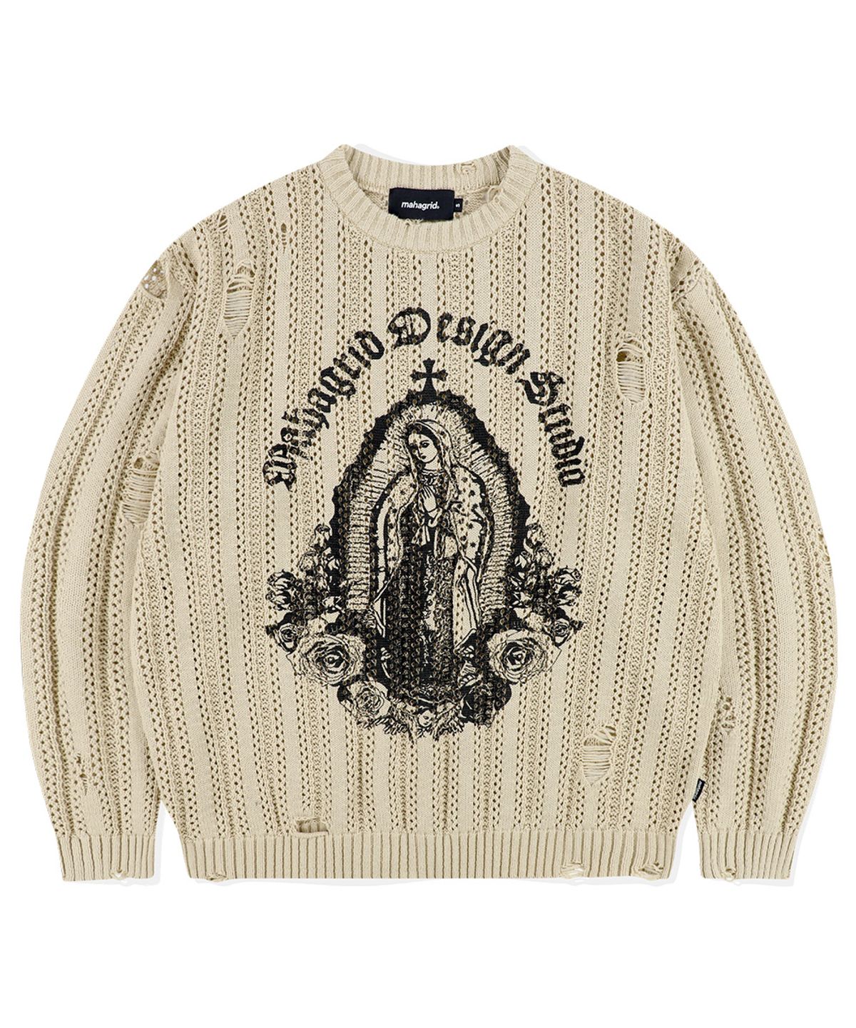 마하그리드(MAHAGRID) BLESSED MESH KNIT BEIGE(MG2ESMK601A)