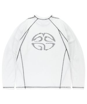 CURVED STITCH LS TEE WHITE(MG2ESMT565A)