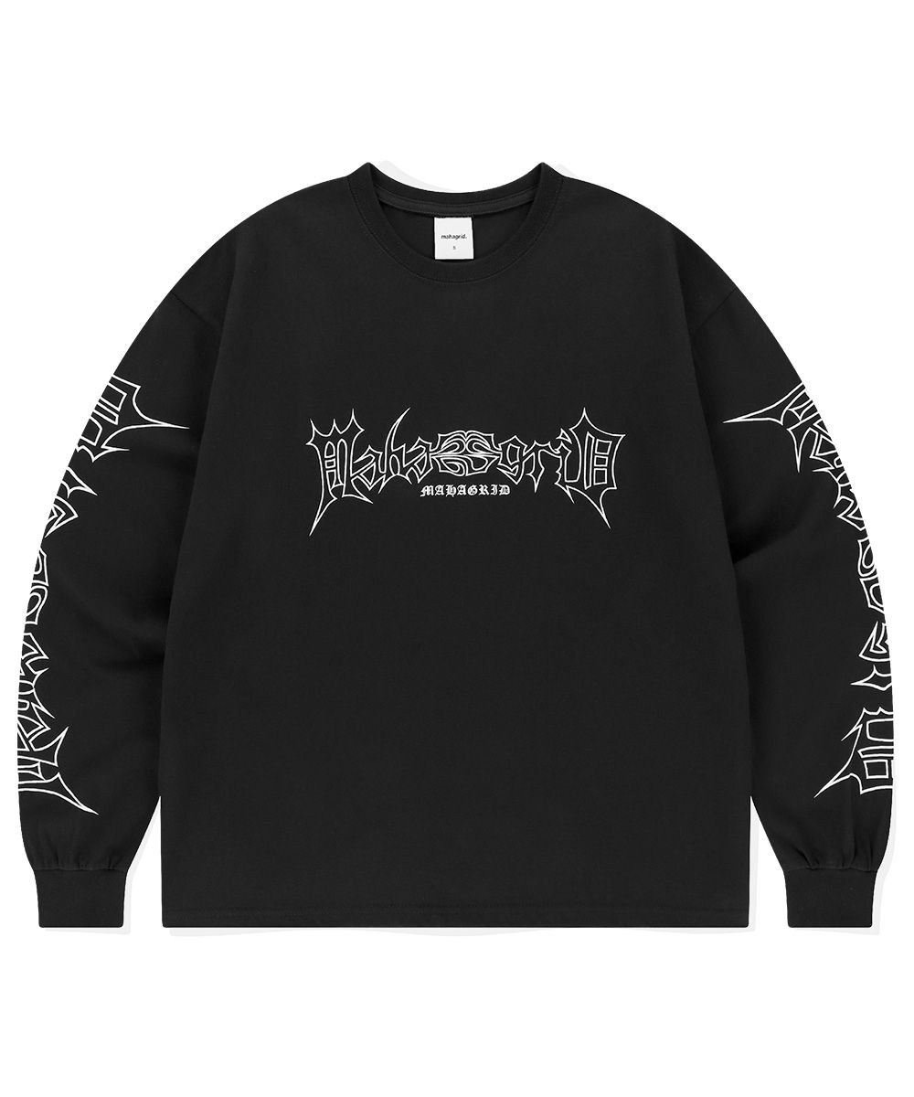 【mahagrid】24SS★ GOTHIC ECLIPSE LOGO LS TEE MUSINSA | MAHAGRID GOTHIC ECLIPSE LOGO LS TEE BLACK(MG2ESMT564A)