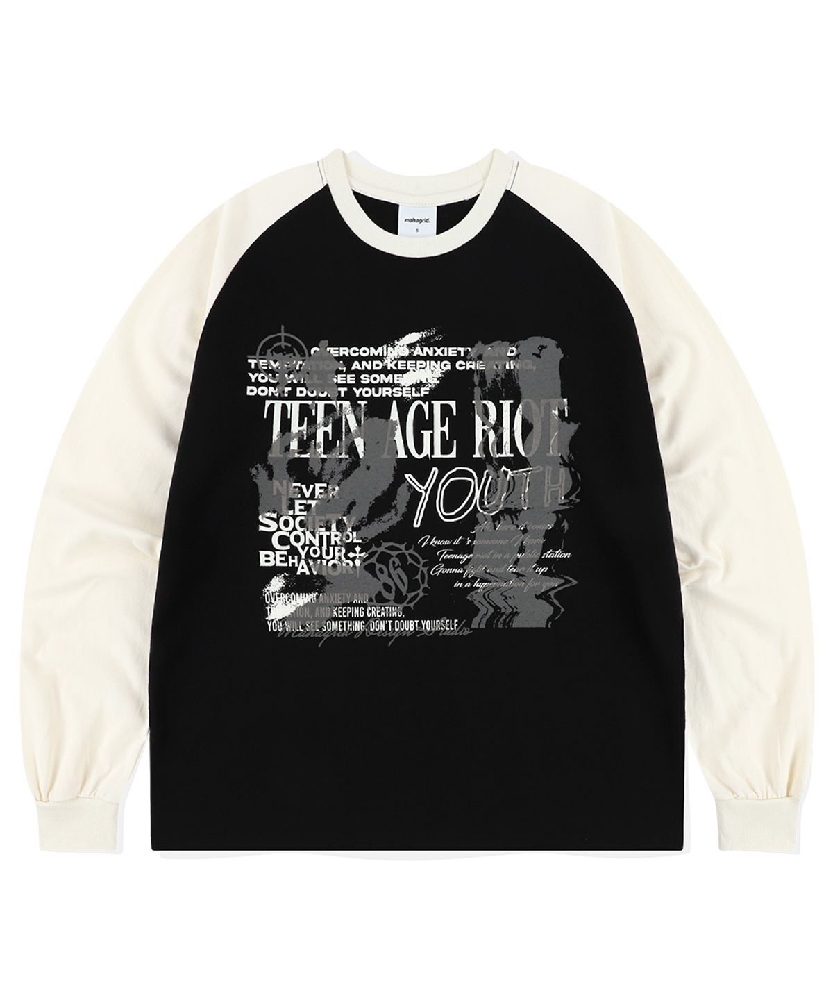 마하그리드(MAHAGRID) YOUTH RAGLAN LS TEE BLACK(MG2ESMT566A)