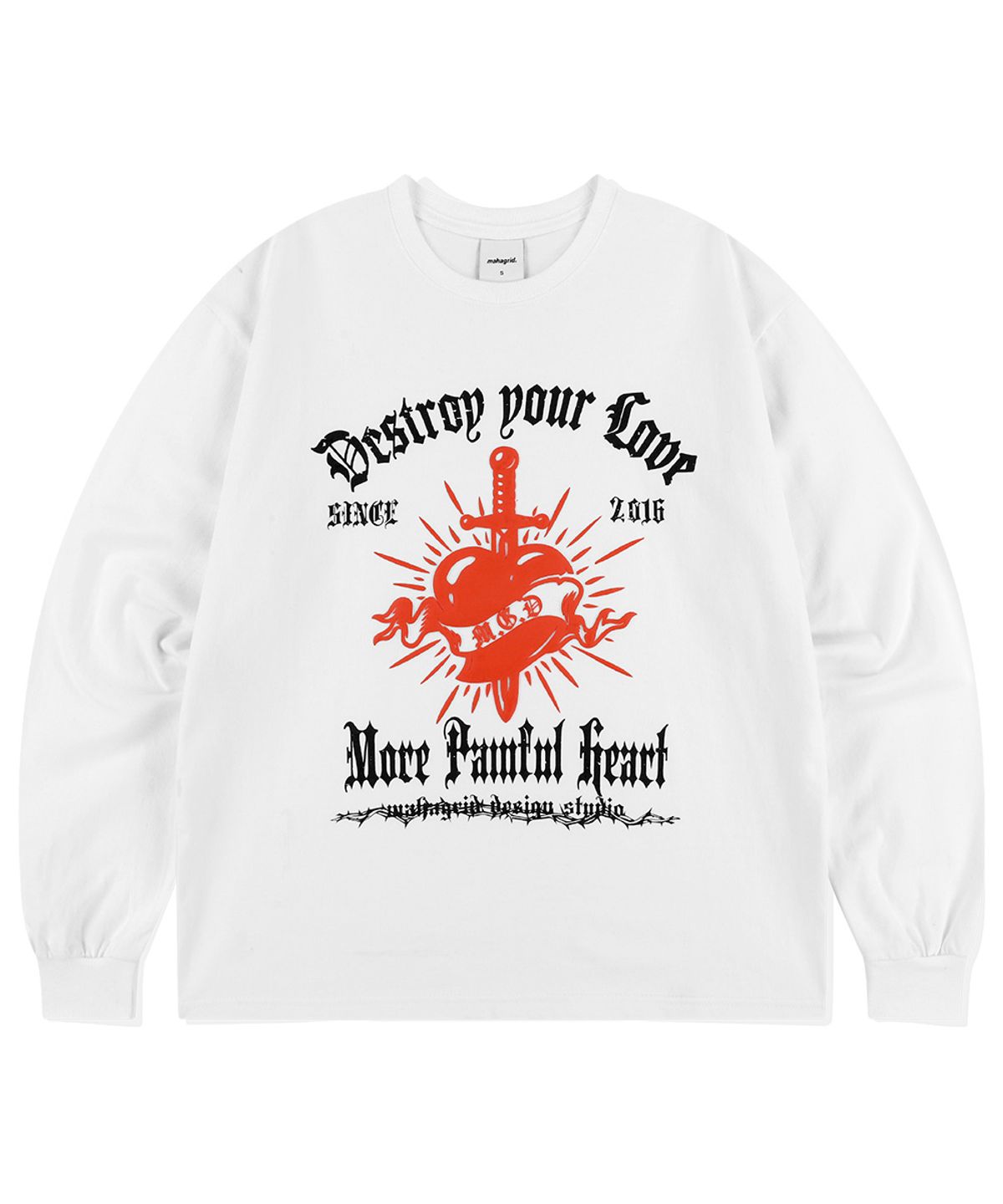 마하그리드(MAHAGRID) PAINFUL LS TEE WHITE(MG2ESMT563A)