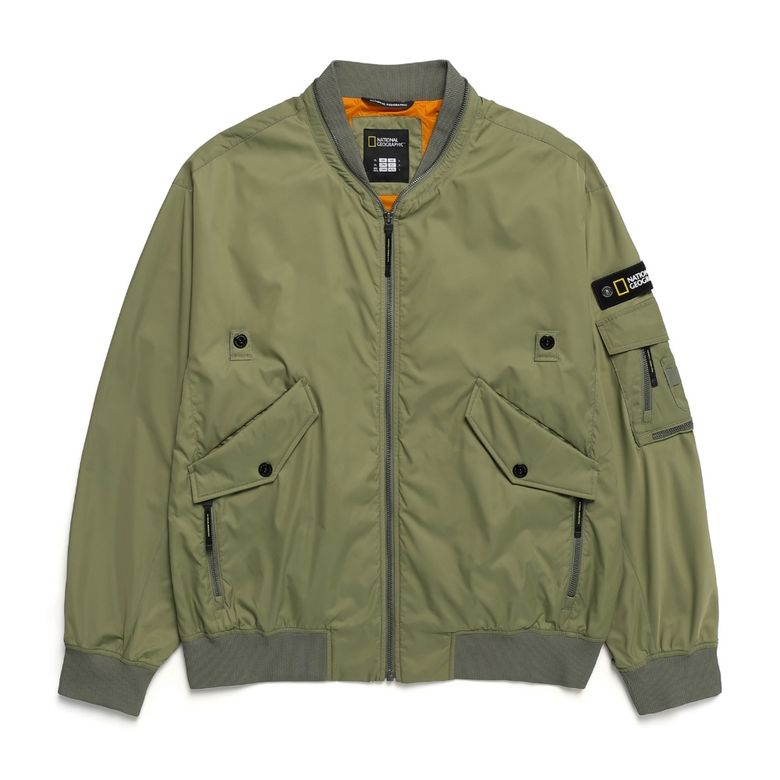 N241MJP901 헬리아카 세미 오버핏 MA-1 항공점퍼 LICHEN KHAKI