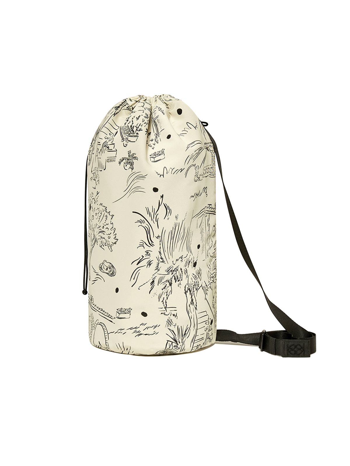 기준(KIJUN) Drawing Sport Bag UNISEX Print Cream