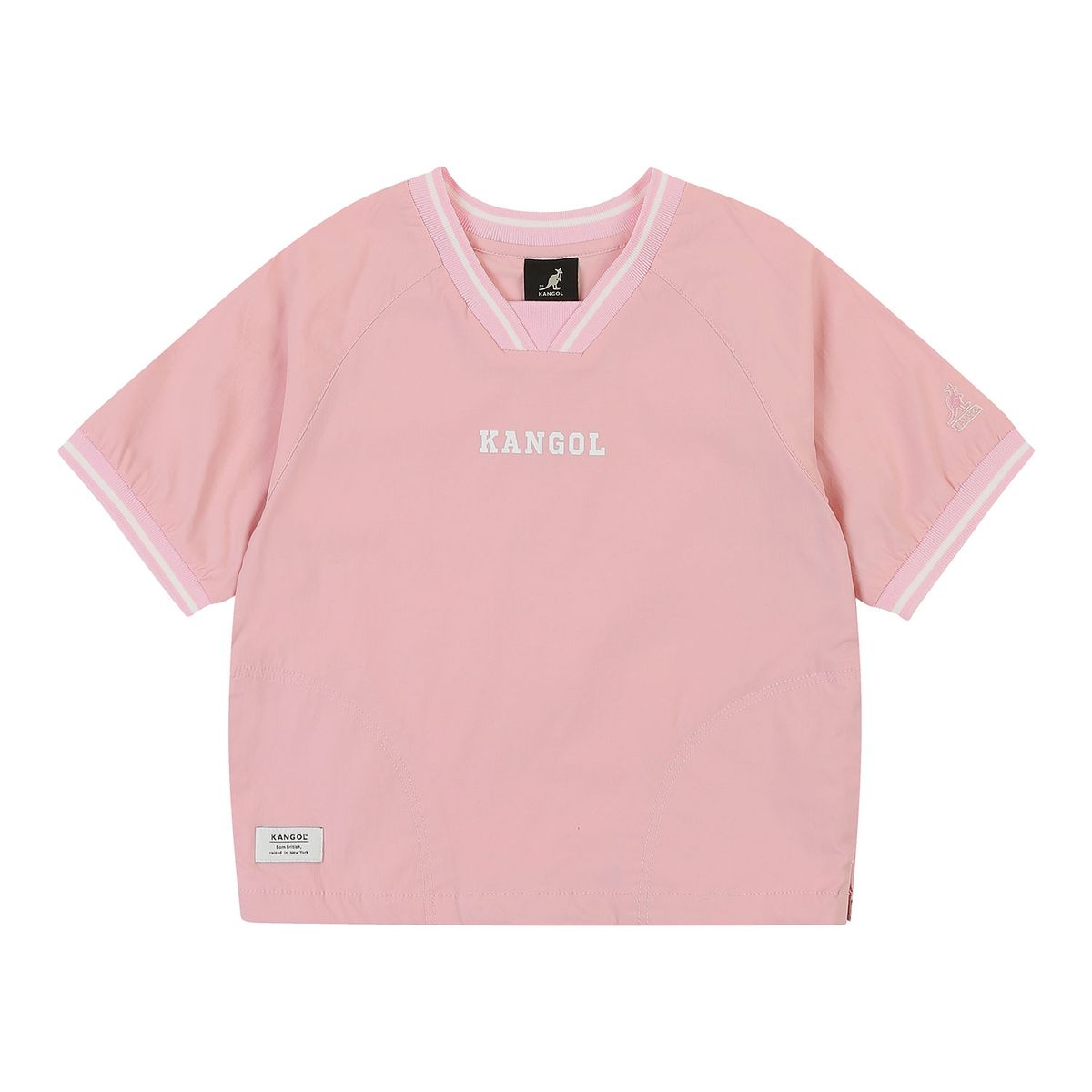캉골키즈(KANGOL KIDS) GOAT 숏 슬리브 우븐 아노락 QA 0014 핑크/AQACJP00140PK