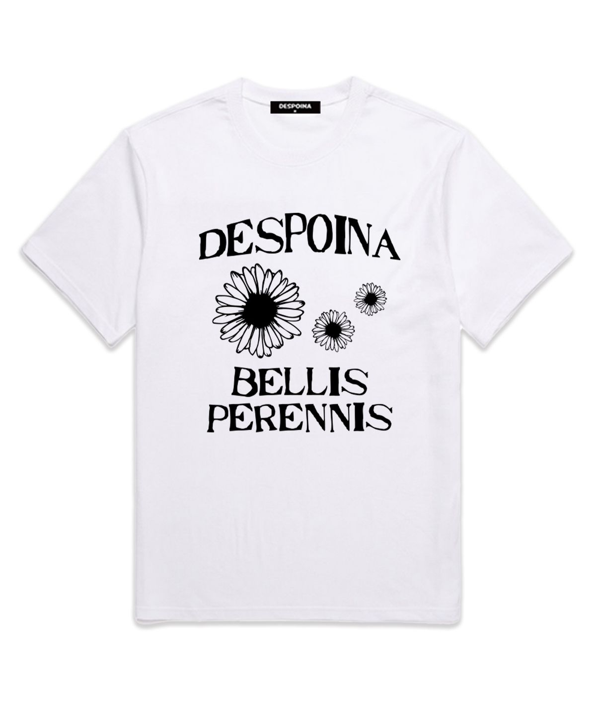 우즈(OUSE) Bellis perennis 오버핏 반팔 티셔츠 (DS011) 화이트