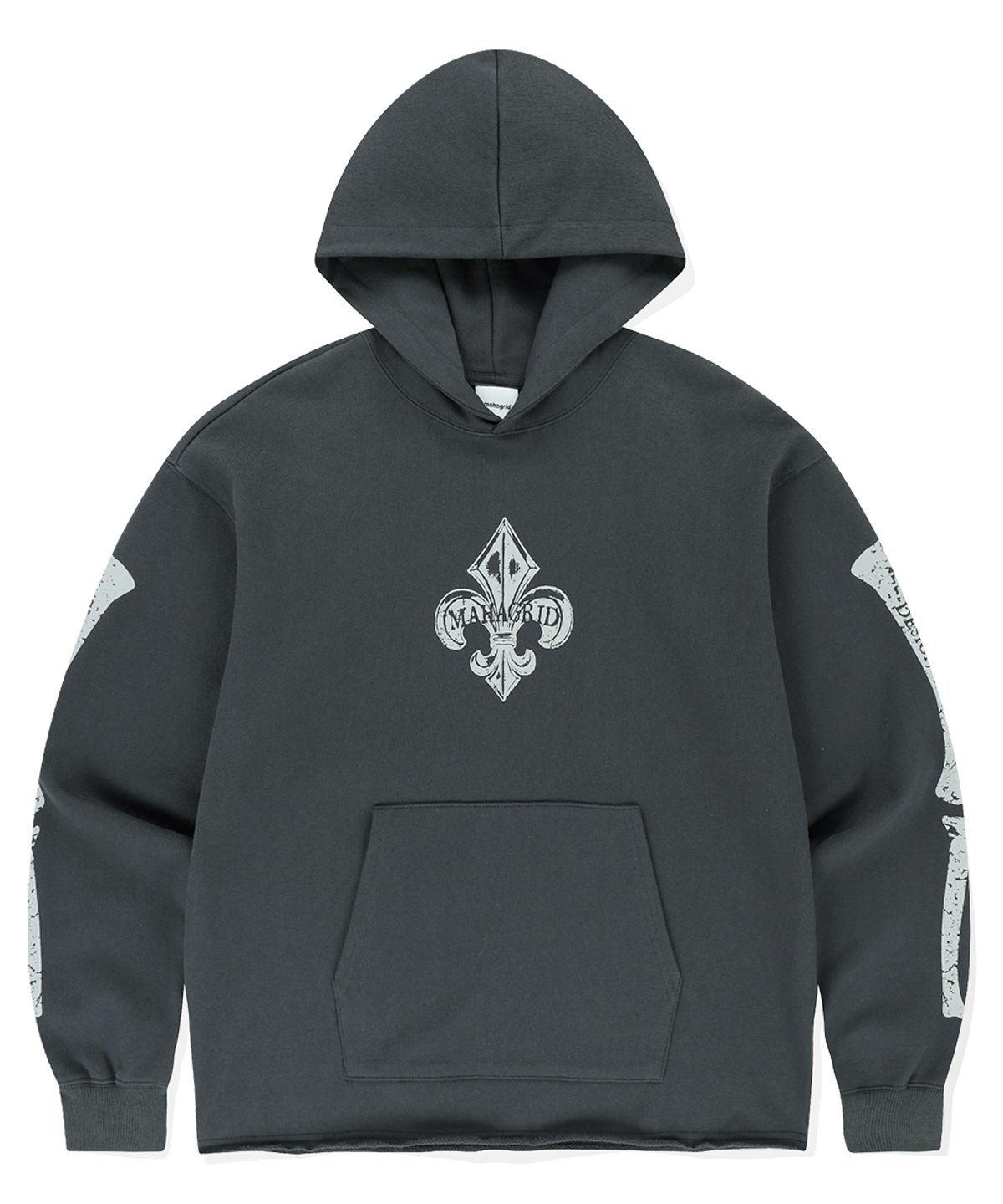 마하그리드(MAHAGRID) FLEUR BONES HOODIE CHARCOAL(MG2ESMM409A)