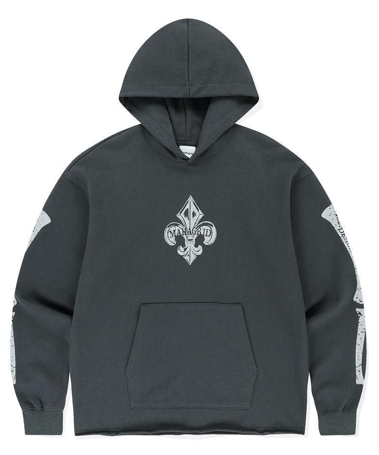 FLEUR BONES HOODIE CHARCOAL(MG2ESMM409A)