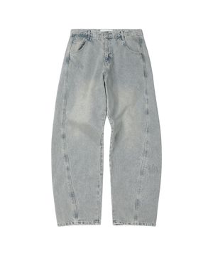 Curved Stitch Wide Denim Pants [LBLUE]_SEPT038LBLUE