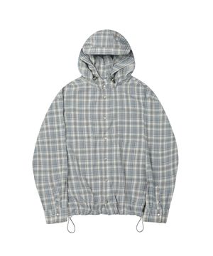 Check Snap Hooded Jacket [BLUE]_SEJK011BLUE