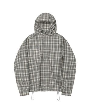 Check Snap Hooded Jacket [BEIGE]_SEJK011BEIGE