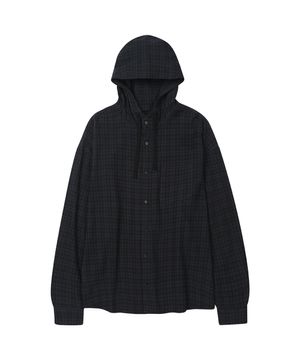 Check Hooded Shirt [NAVY]_SESH012NAVY
