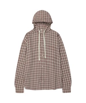 Check Hooded Shirt [BRICKRED]_SESH012BRICKRED