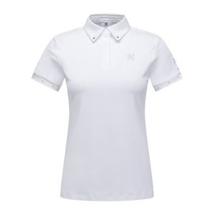 WOMEN BACK TRIANGULAR POINT SHORT T-SHIRT_WH