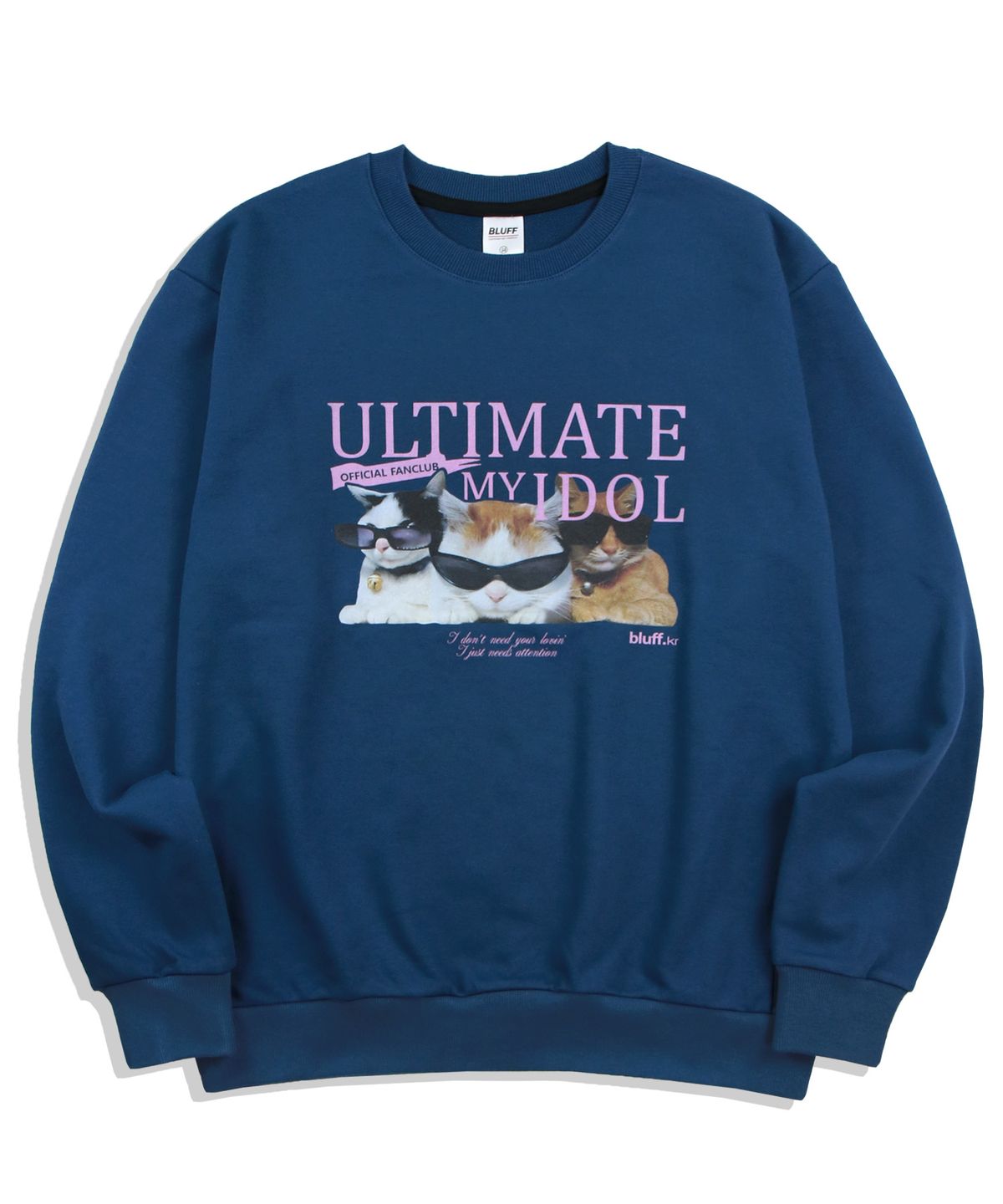 블러프(BLUFF) U.M.I 캣 스웨트셔츠 [BLUE]