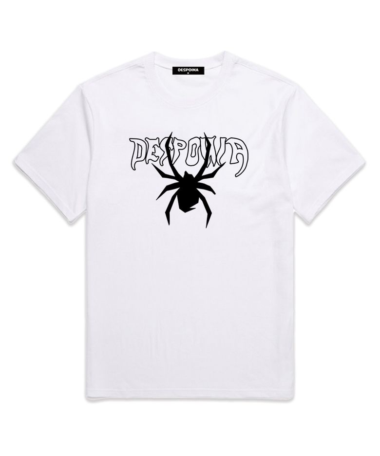 Spider logo 오버핏 반팔 티셔츠 (DS013) 화이트