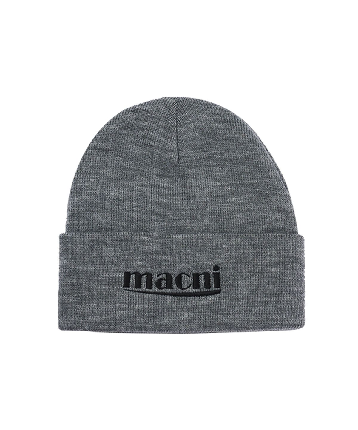 마크니(MACNI) LOGO KNIT BEANIE_GREY