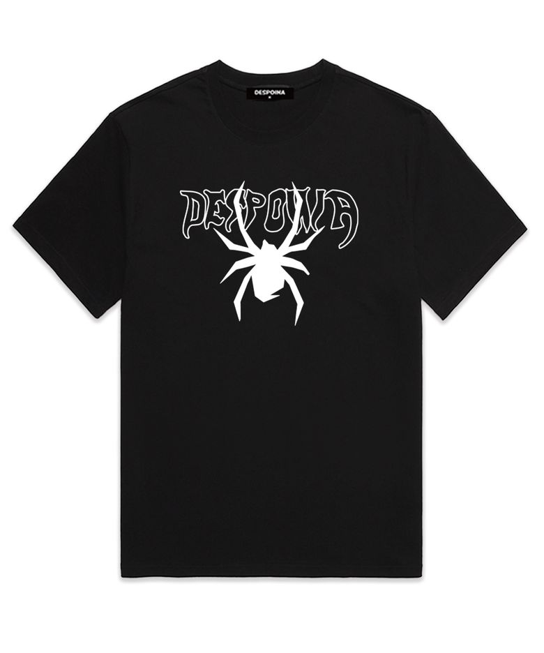 Spider logo 오버핏 반팔 티셔츠 (DS013) 블랙