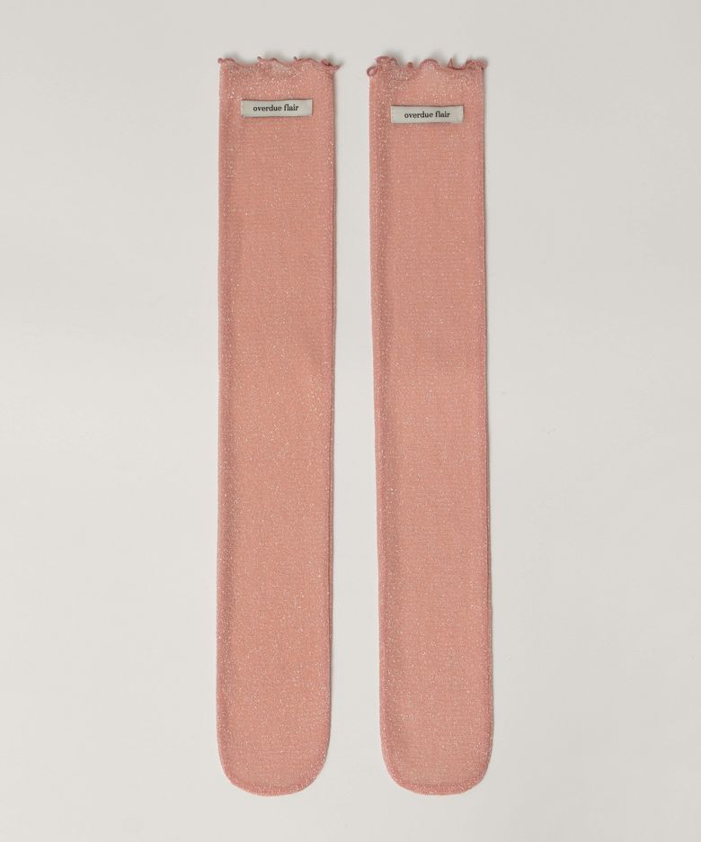 GLITTER MESH SOCKS_BABY PINK