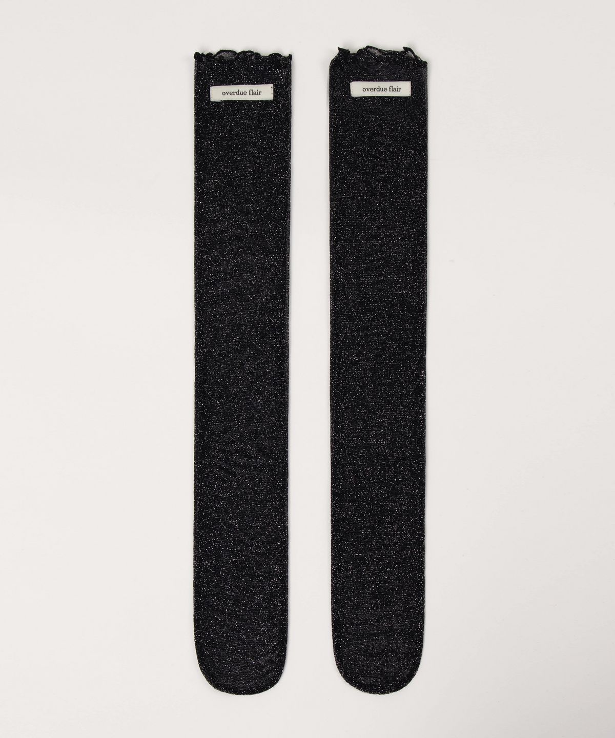 오버듀플레어(OVERDUEFLAIR) GLITTER MESH SOCKS_BLACK