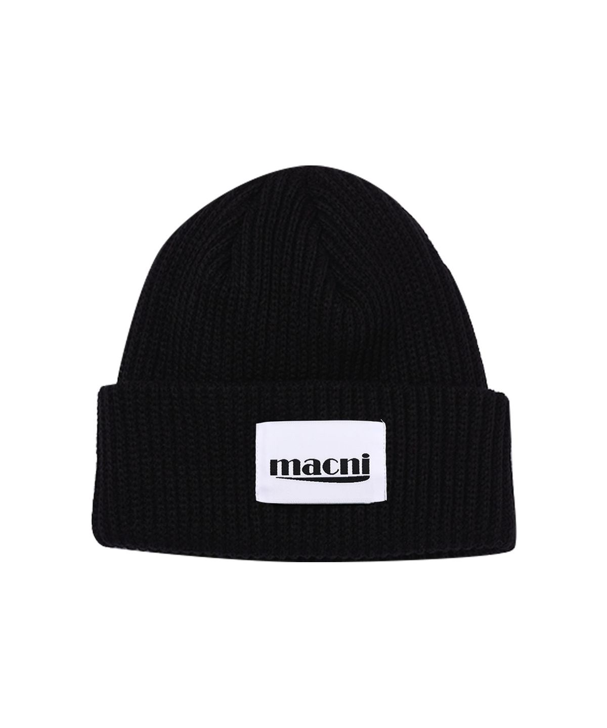 마크니(MACNI) HEAVY KNIT BEANIE_BLACK