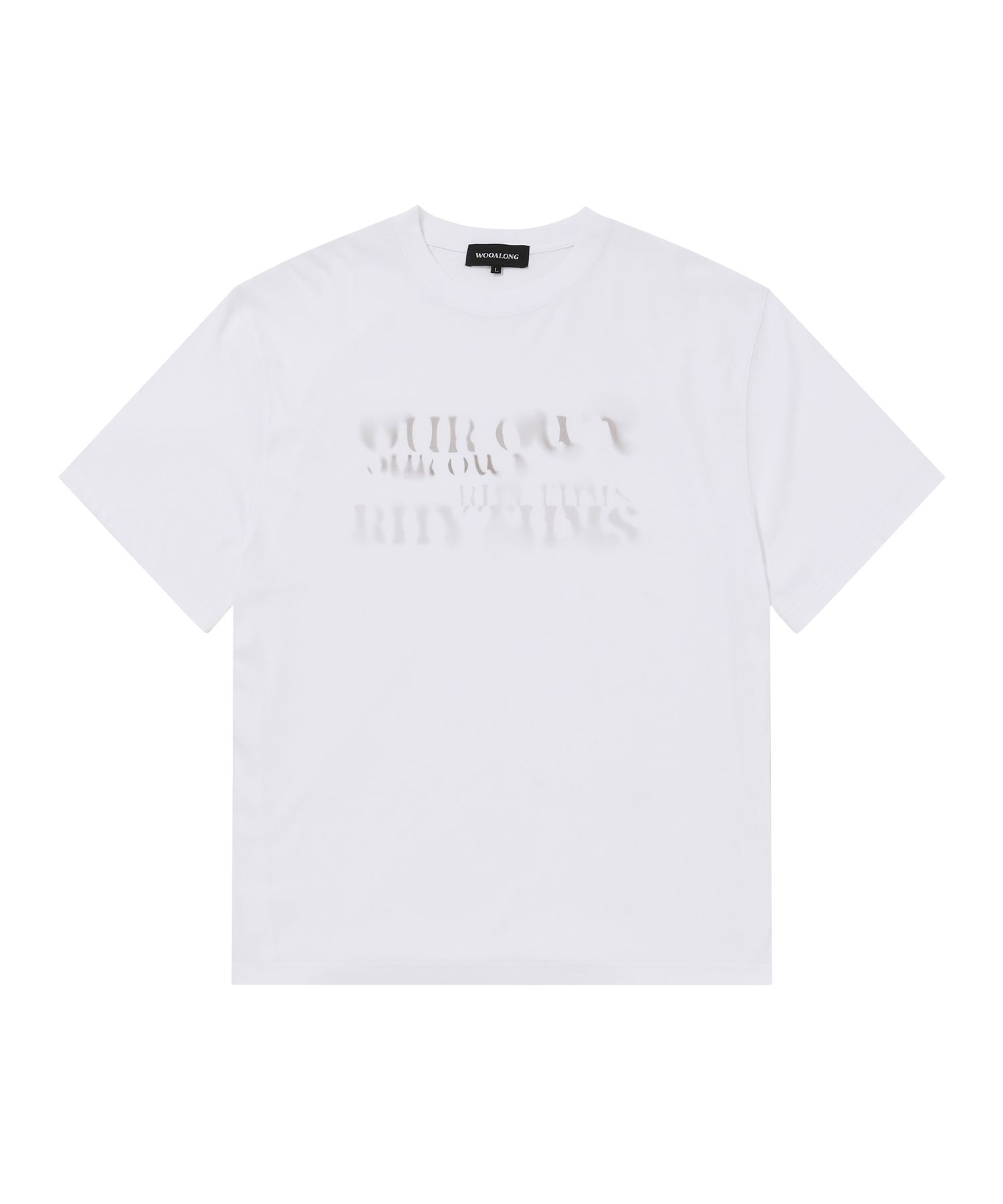 ★23SS★【WOOALONG】★Slash pigment relax fit T-shir.t★ MUSINSA | WOOALONG Pigment over fit graphic T-shirt - WHITE