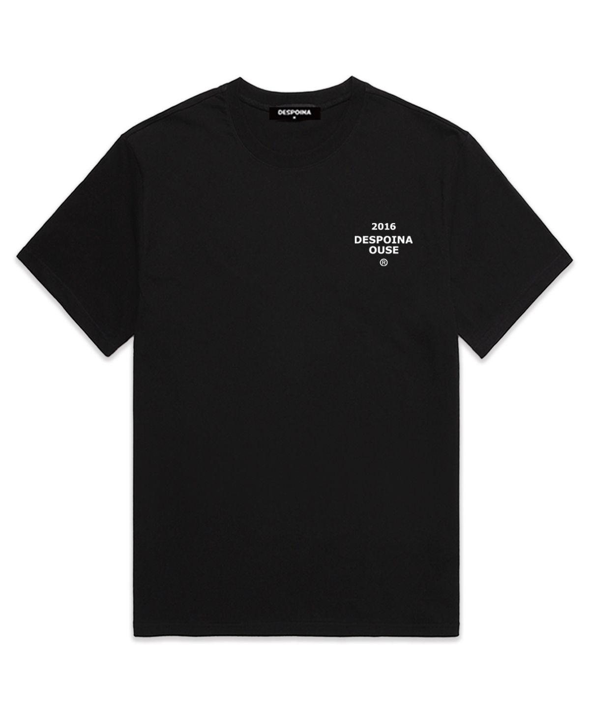 우즈(OUSE) Basic logo 오버핏 반팔 티셔츠 (DS015) 블랙