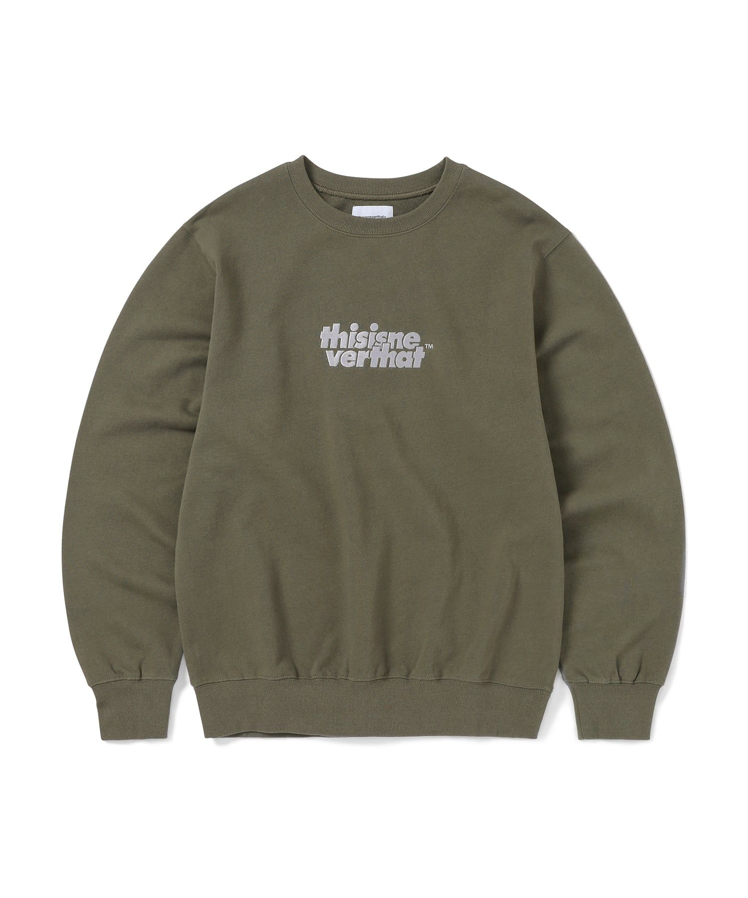 MUSINSA公式 | thisisneverthat OL-Logo Crewneck - Olive