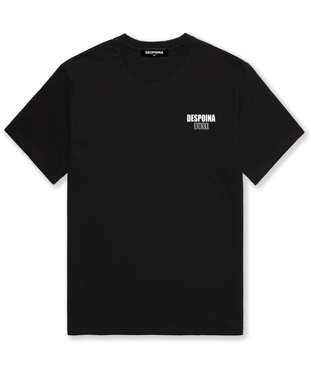우즈(OUSE) Small logo 오버핏 반팔 티셔츠 (DS017) 블랙