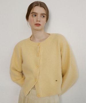 AT ANGORA CARDIGAN LEMON