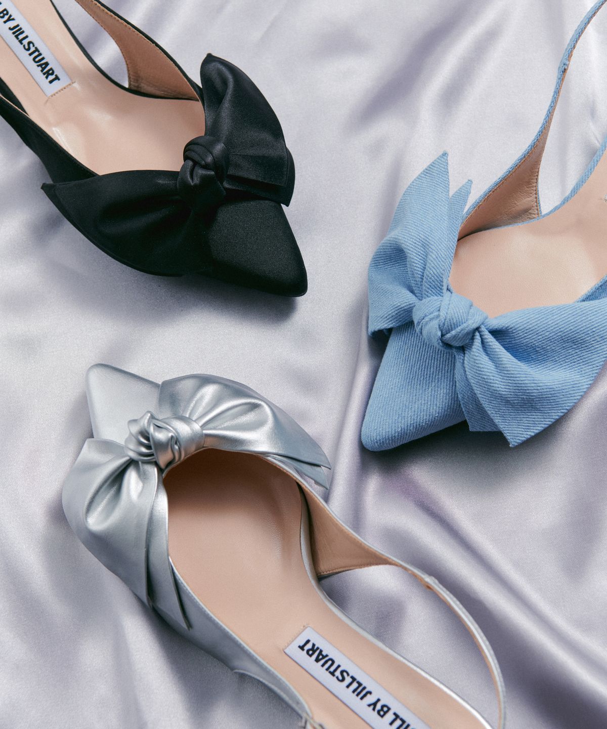 질바이질스튜어트(JILL BY JILLSTUART) [노아] 리본 포인트 토 슬링백 - 3colors