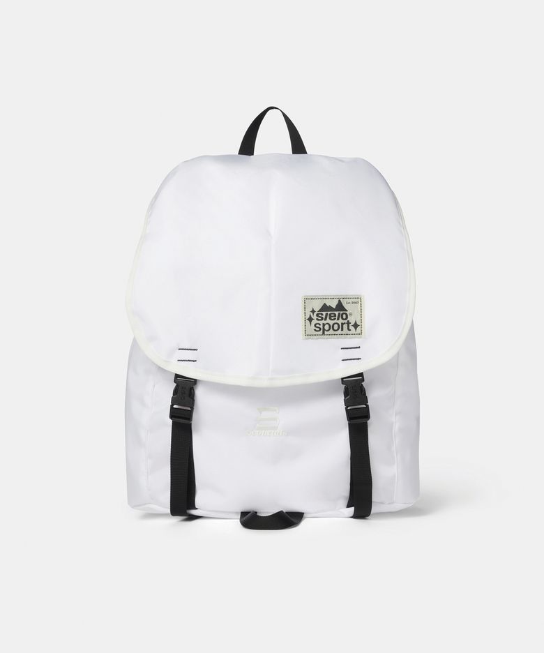 DRAWSTRING NYLON BACKPACK_WHITE