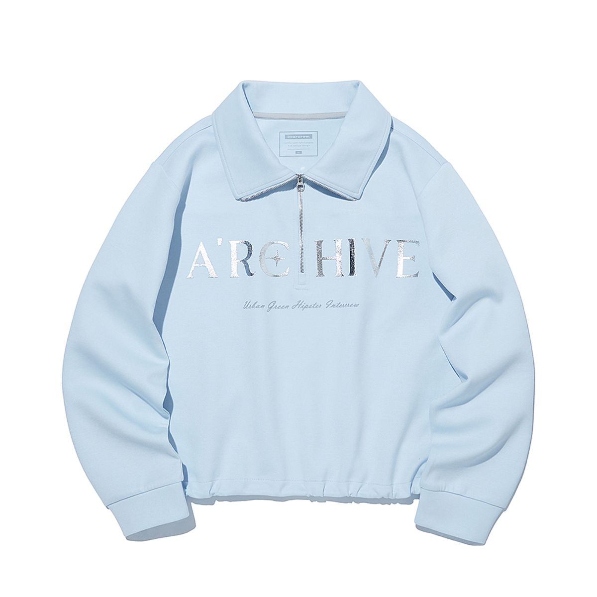인터크루(INTERCREW) [24SS] 우먼스 호일 전사 반집업 S블루 ITY1TT53ASB