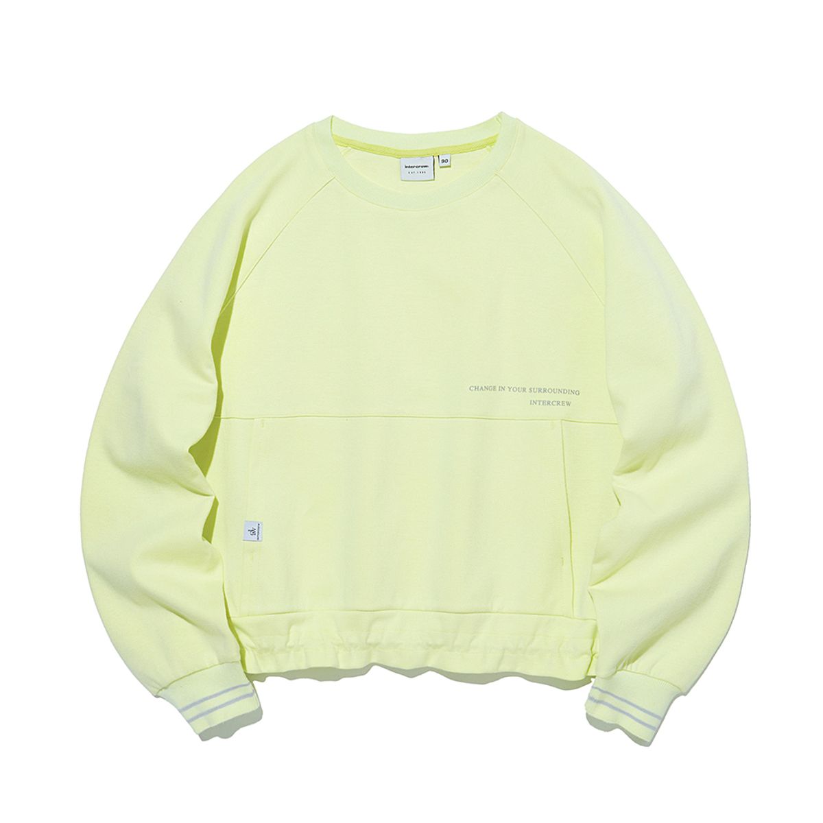 인터크루(INTERCREW) [24SS] 우먼스 로고 크롭 맨투맨 L엘로우 ITY1TM51ALY