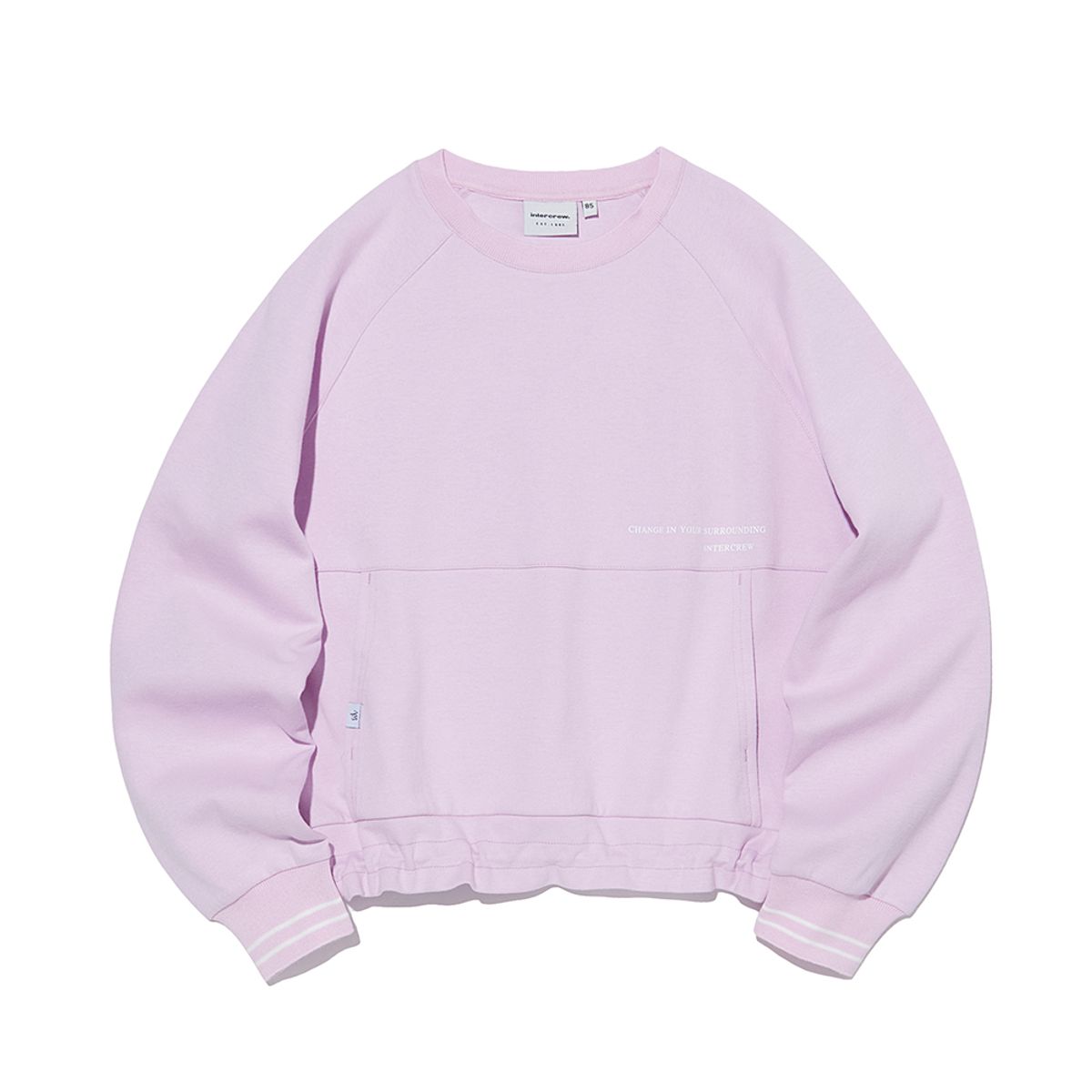 인터크루(INTERCREW) [24SS] 우먼스 로고 크롭 맨투맨 라일락 ITY1TM51ALI