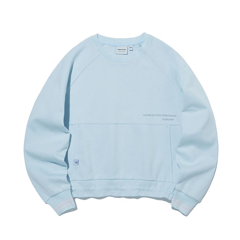 [24SS] 우먼스 로고 크롭 맨투맨 L블루 ITY1TM51ALB