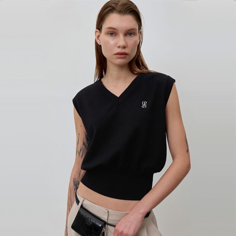 ESSENTIAL CLASSIC V-NECK KNIT VEST(VT-0256)