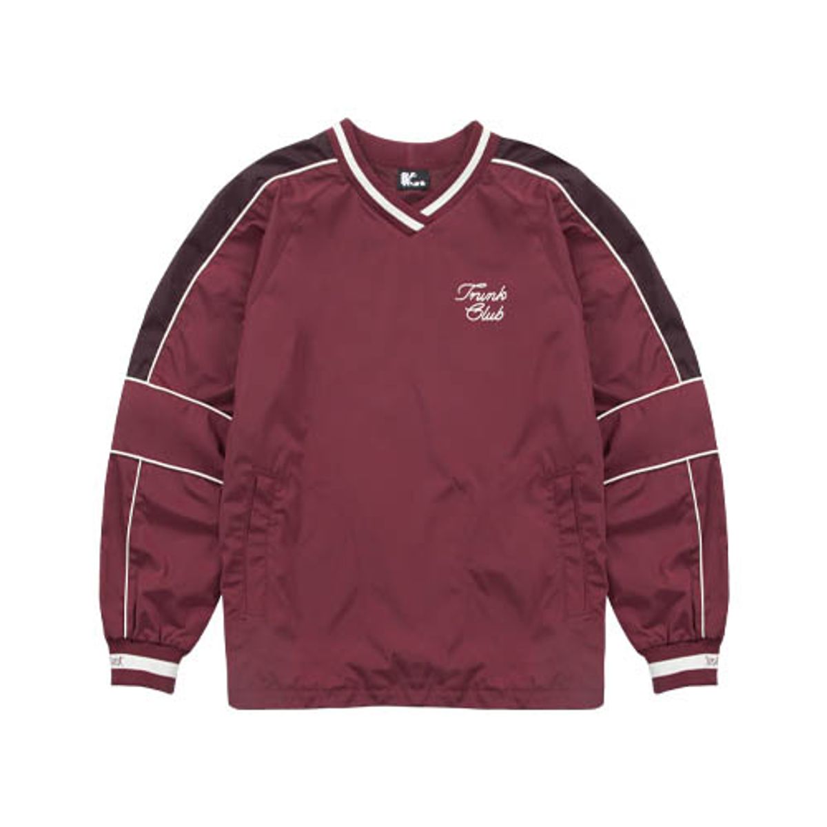 아웃 오브 트렁크(OUT OF TRUNK) TRUNK Embroidered Logo V-neck Sweatshirt