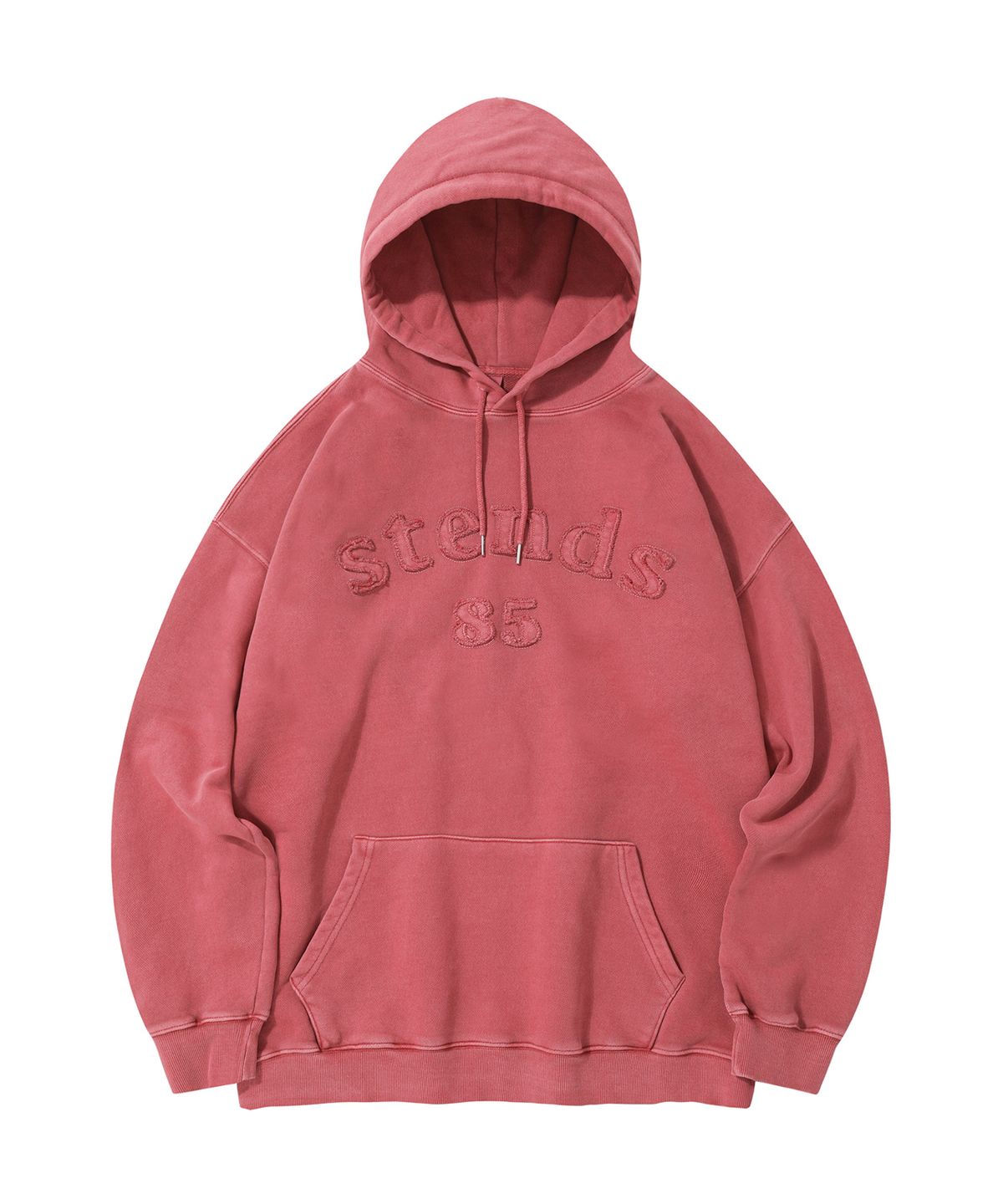 스탠즈(STENDS) [M~4XL] 피그먼트 아치 로고 후디_핑크