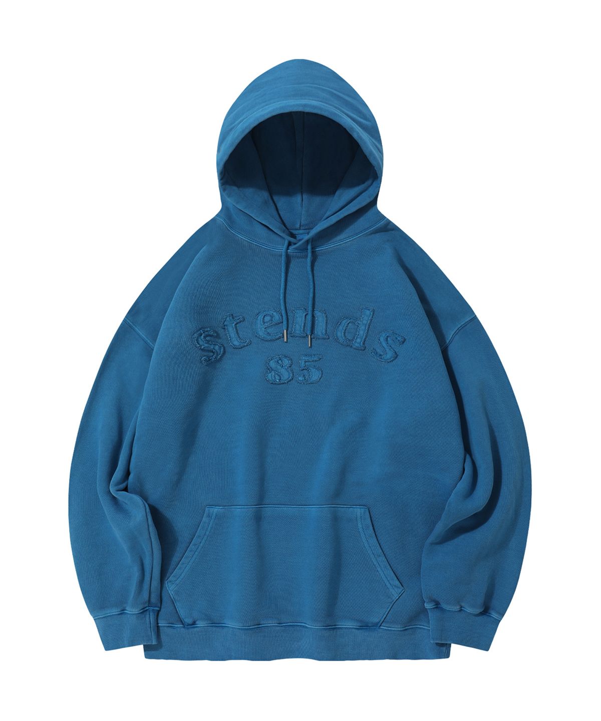 스탠즈(STENDS) [M~4XL] 피그먼트 아치 로고 후디_블루