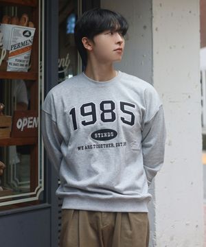 [M~4XL] 오리지널 1985 크루넥_그레이-블랙