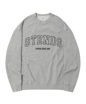 [M~4XL] 오리지널 스트로크 로고 크루넥_그레이
