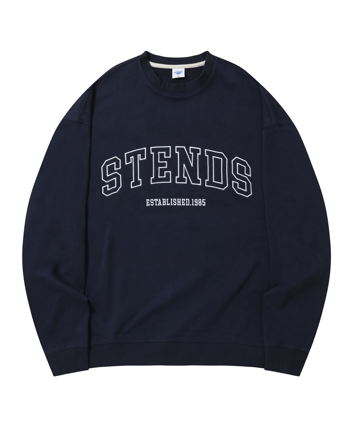 스탠즈(STENDS) 오리지널 스트로크 로고 크루넥_네이비