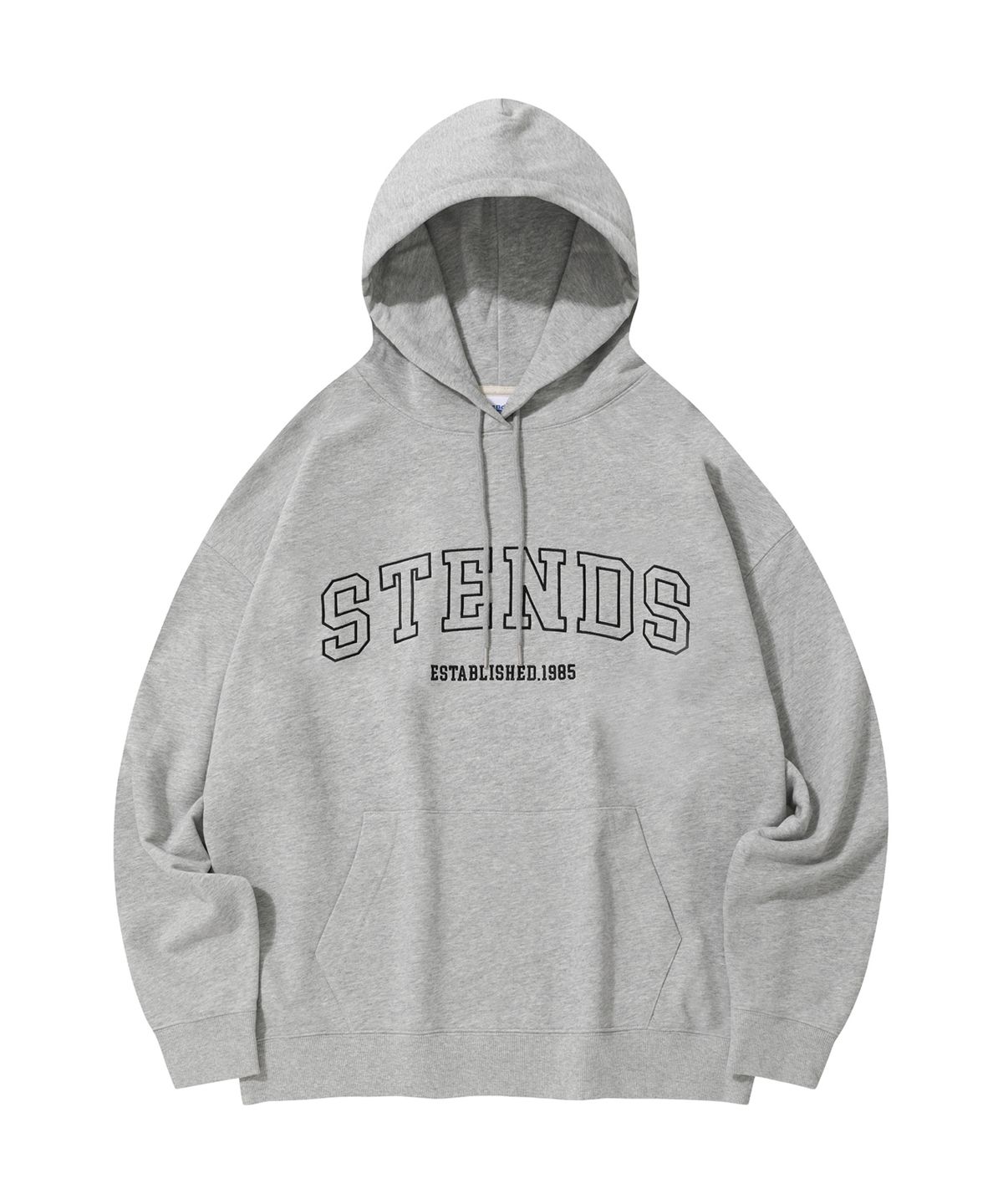 스탠즈(STENDS) [M~4XL] 오리지널 스트로크 로고 후디_그레이