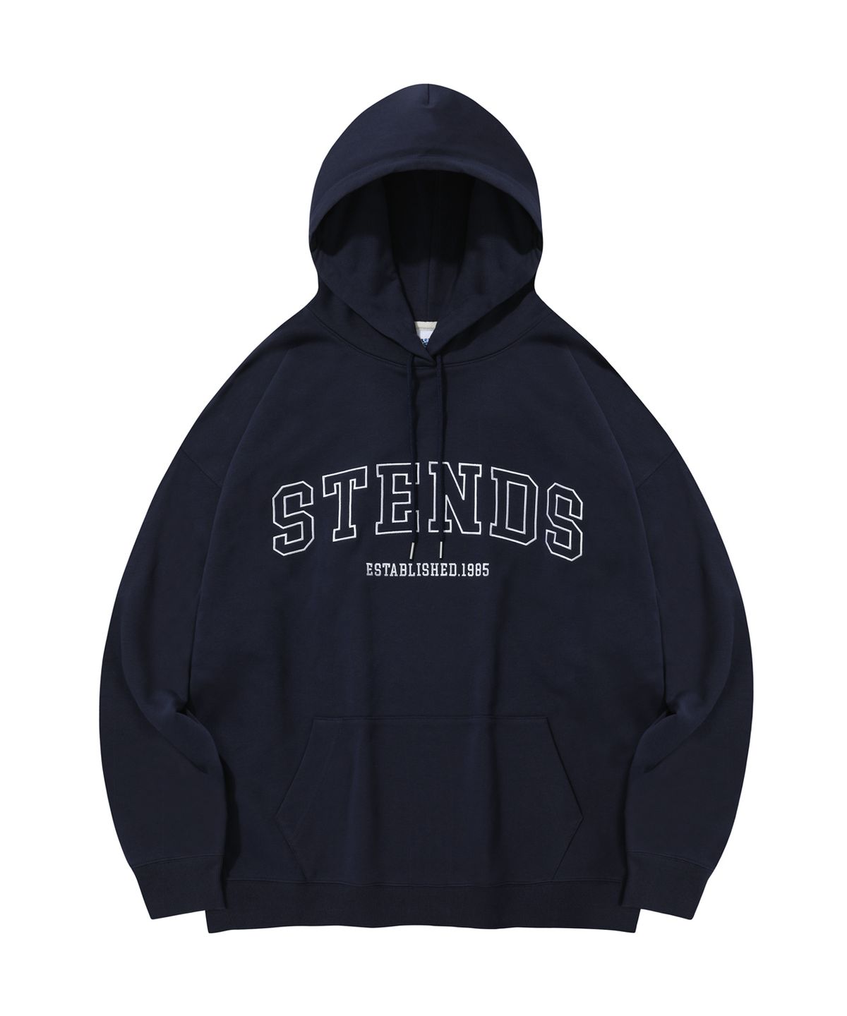 스탠즈(STENDS) [M~4XL] 오리지널 스트로크 로고 후디_네이비